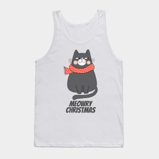 Meowry Christmas - Cute Cat Gifts Tank Top